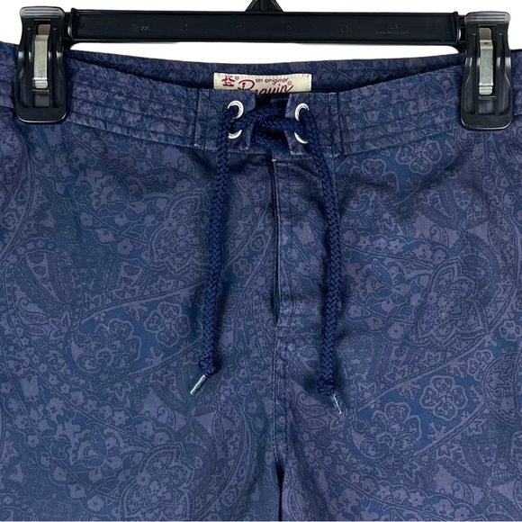 Penguin Munsing Wear Paisley Floral Swimming Trunks Mens Size 31 Navy Blue - Picture 5 of 9
